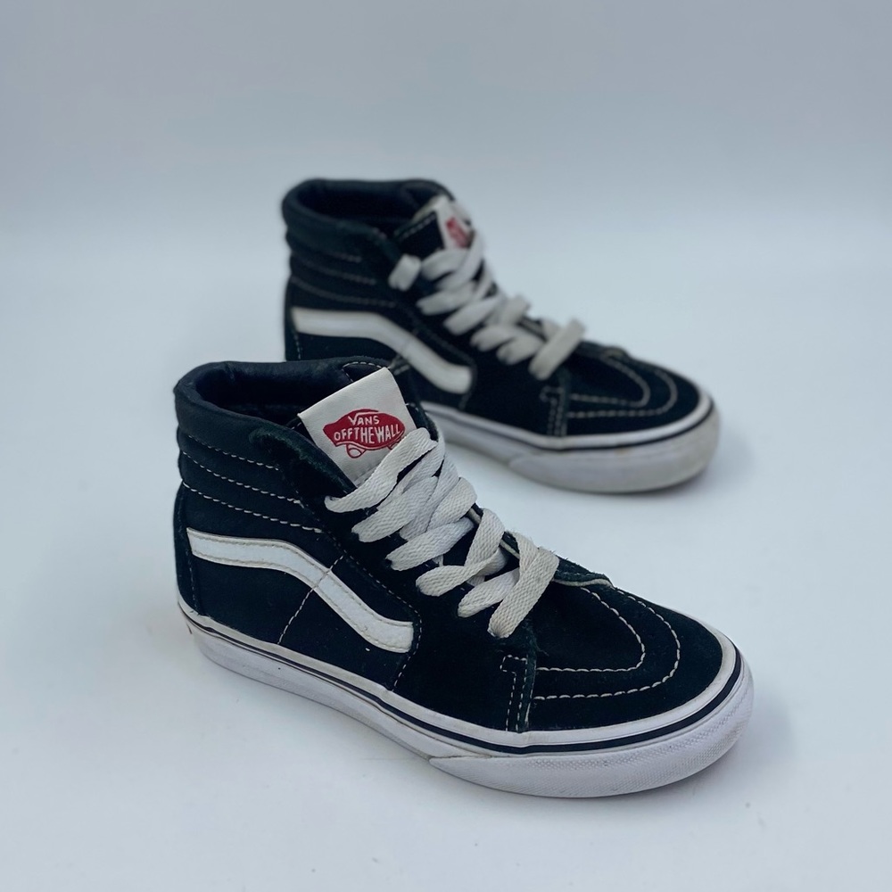 Vans Kids Black and White Sk8-Hi Sneakers